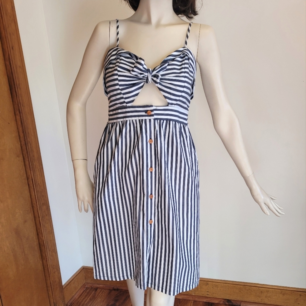 Rampage Striped Sundress, Size Small